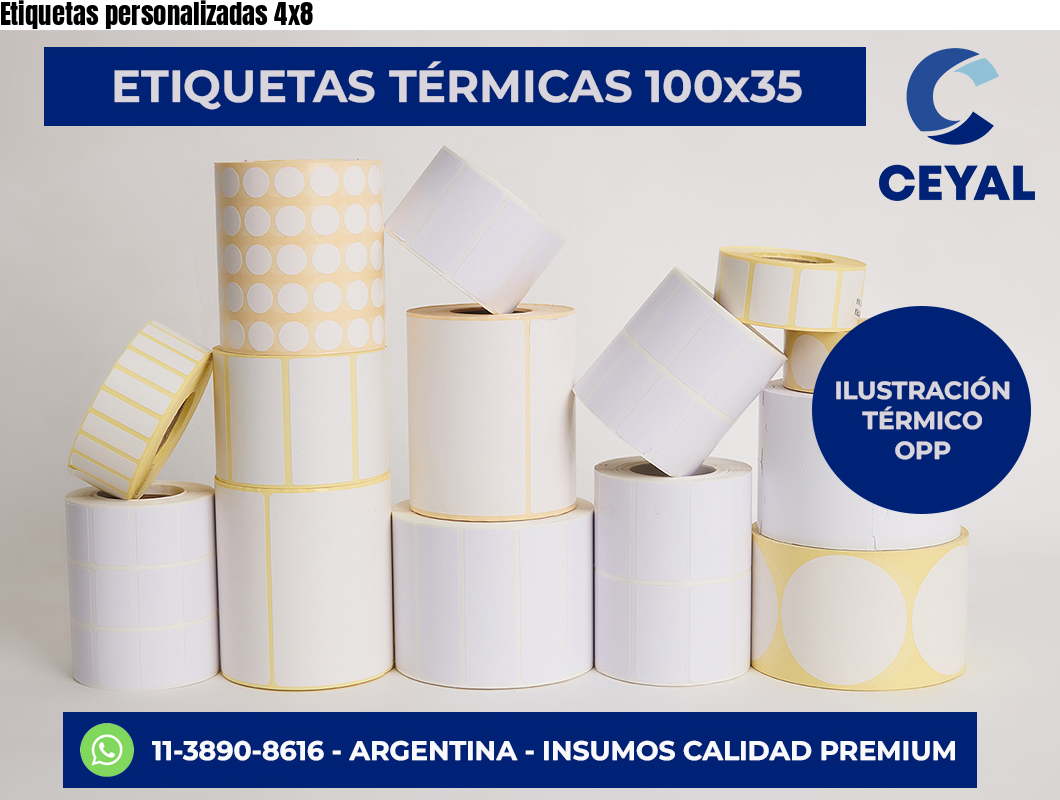 Etiquetas personalizadas 4×8