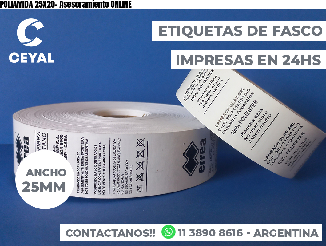 POLIAMIDA 25X20- Asesoramiento ONLINE