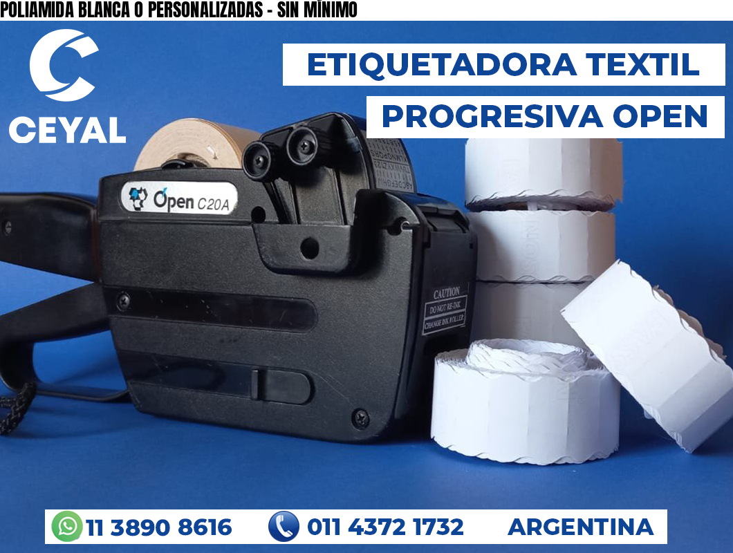 POLIAMIDA BLANCA O PERSONALIZADAS - SIN MÍNIMO