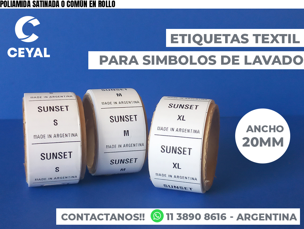POLIAMIDA SATINADA O COMÚN EN ROLLO
