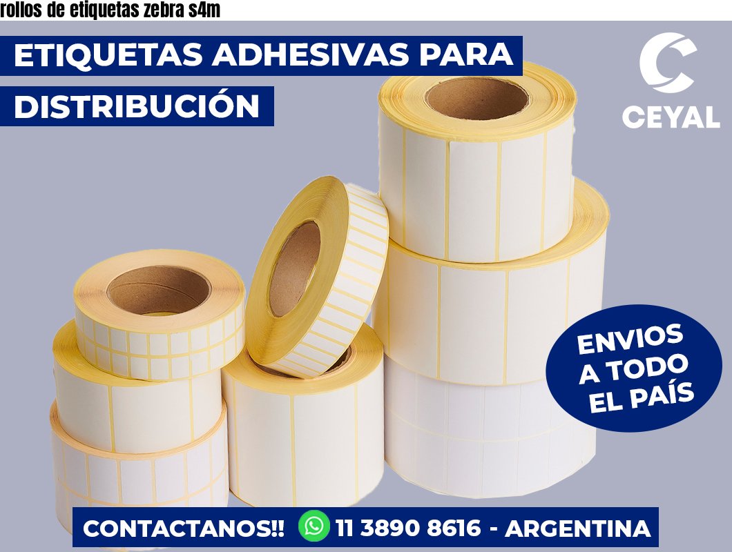 rollos de etiquetas zebra s4m