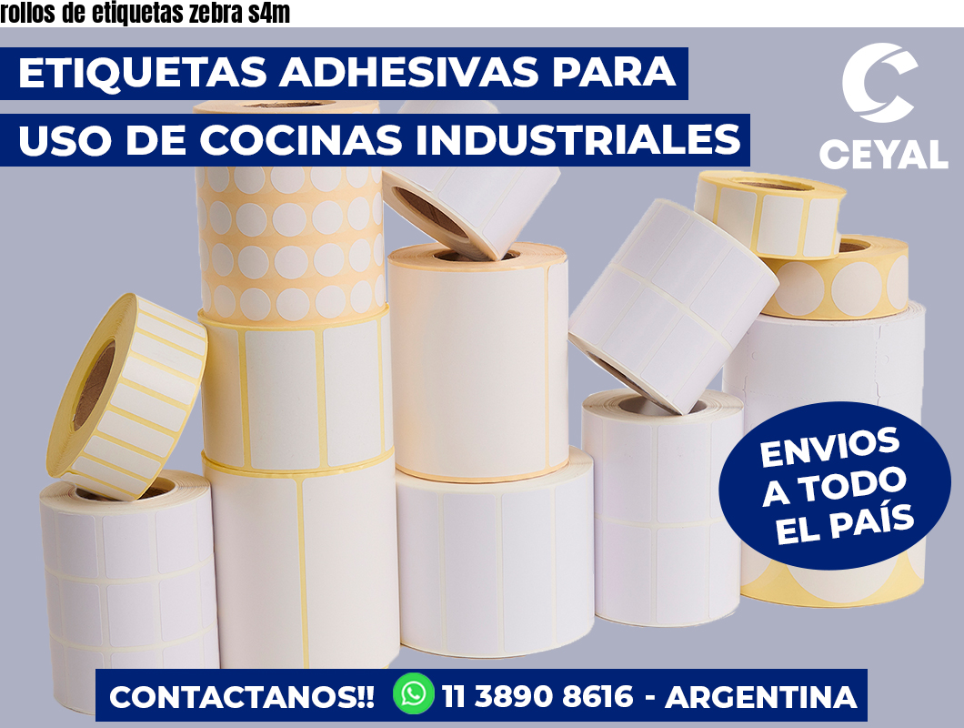 rollos de etiquetas zebra s4m