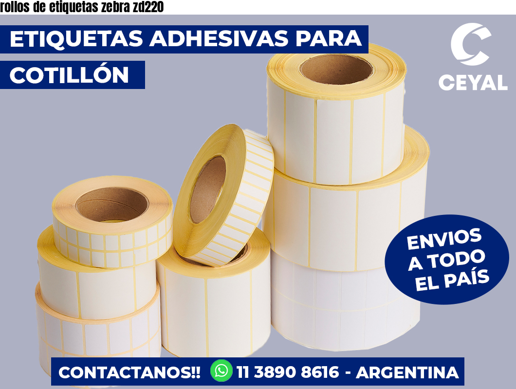 rollos de etiquetas zebra zd220