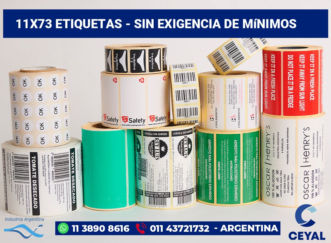 11x73 Etiquetas