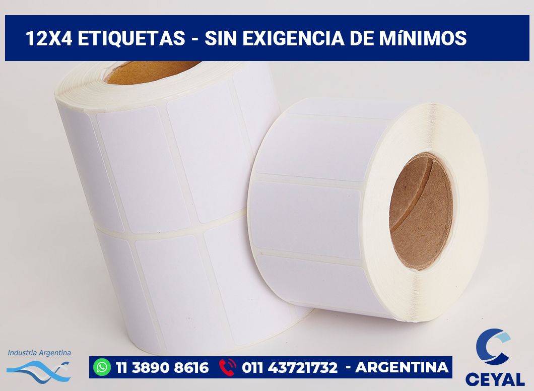 12×4 Etiquetas