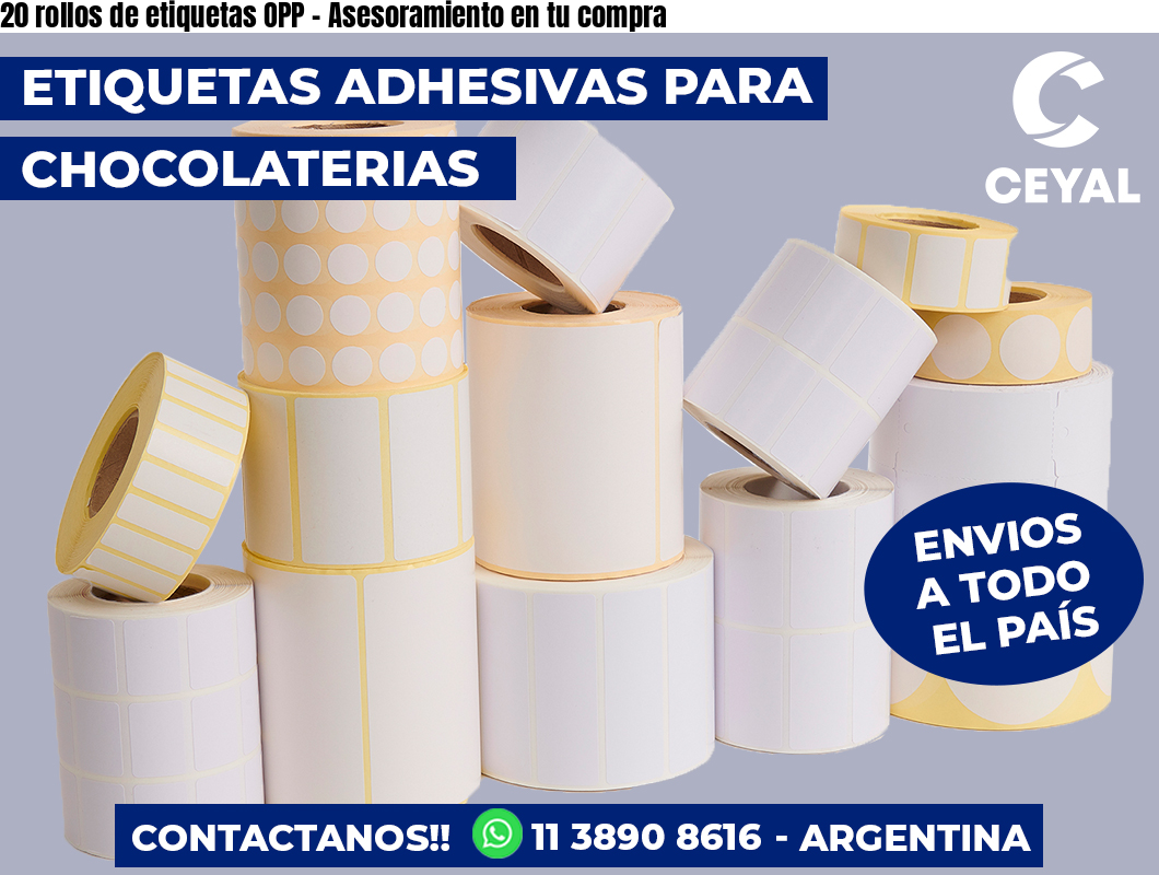 20 rollos de etiquetas OPP – Asesoramiento en tu compra