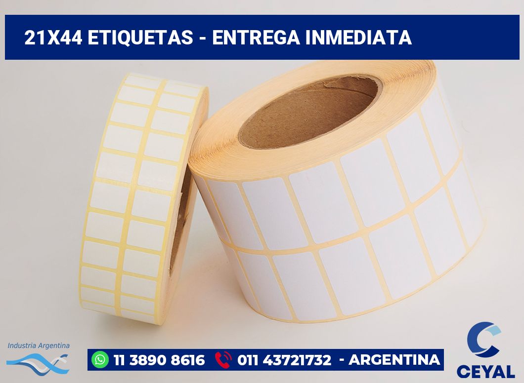 21×44 Etiquetas