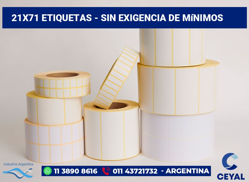 21×71 Etiquetas