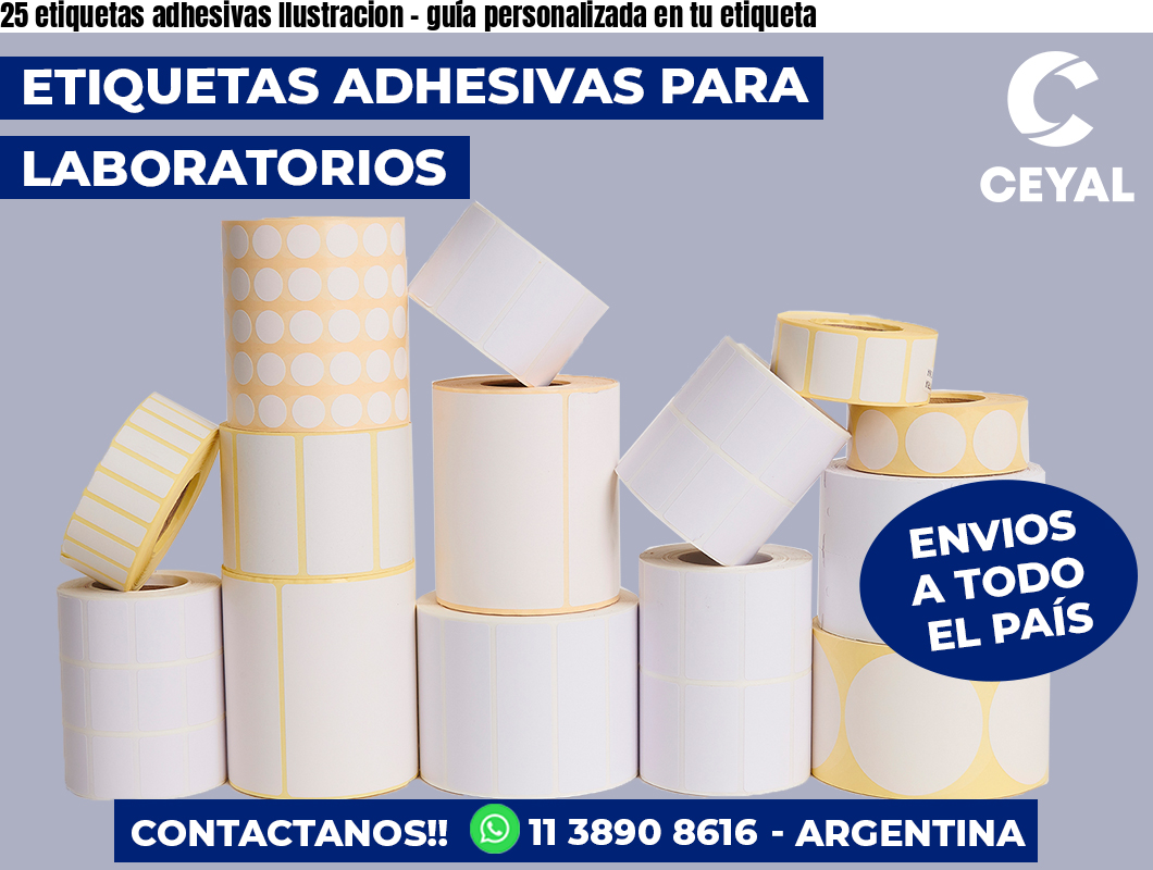 25 etiquetas adhesivas Ilustracion – guía personalizada en tu etiqueta