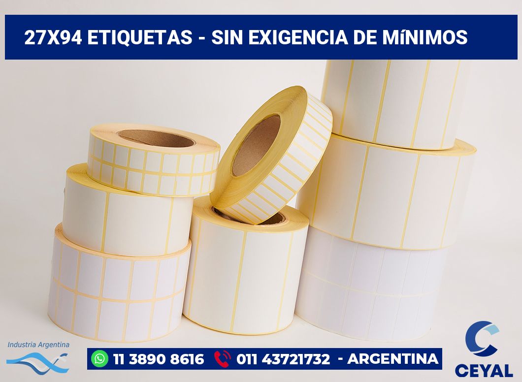27×94 Etiquetas