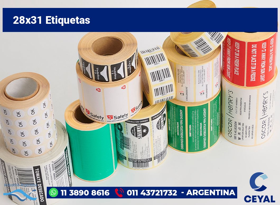 28×31 Etiquetas