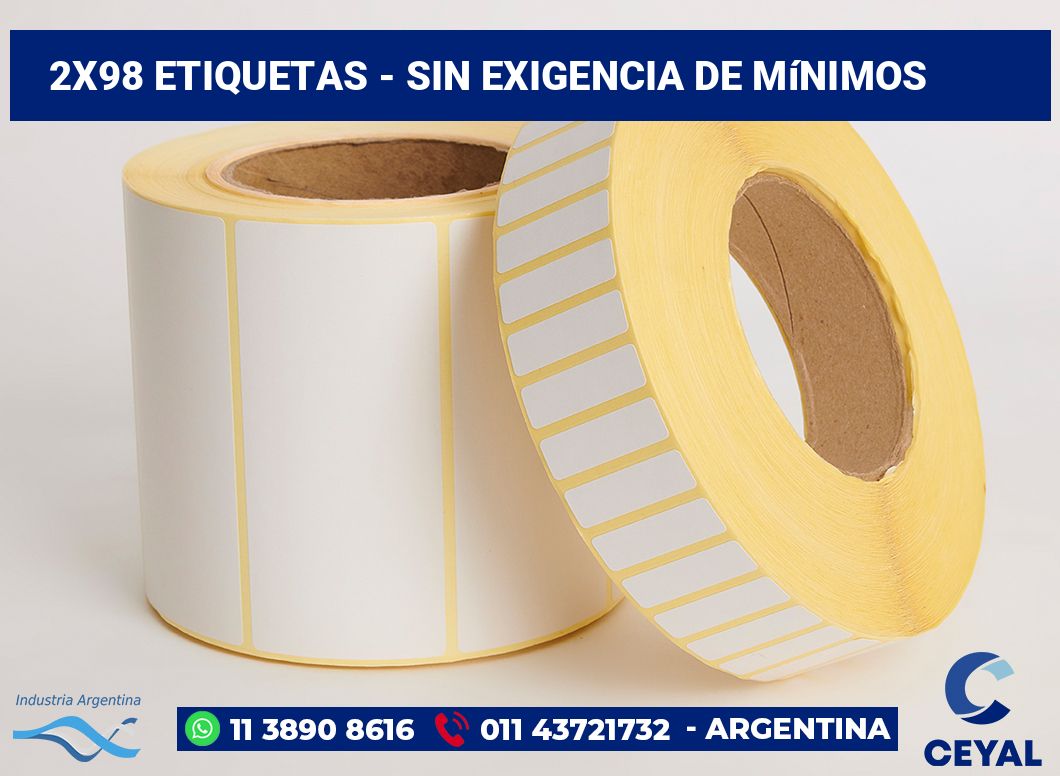 2×98 Etiquetas