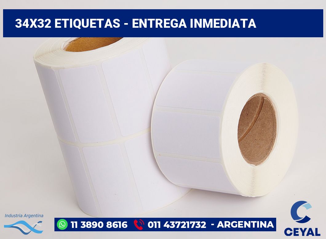34×32 Etiquetas
