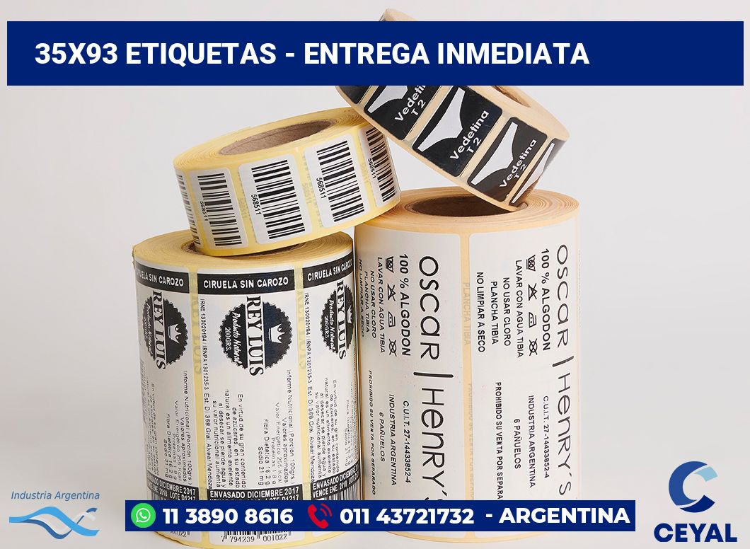35×93 Etiquetas