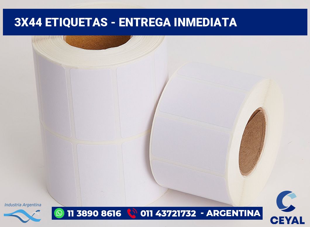 3×44 Etiquetas