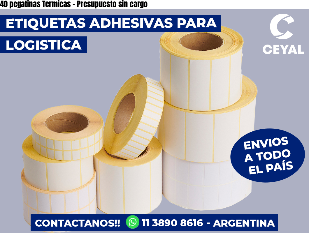40 pegatinas Termicas – Presupuesto sin cargo