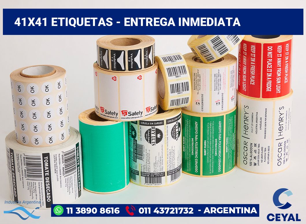 41x41 Etiquetas