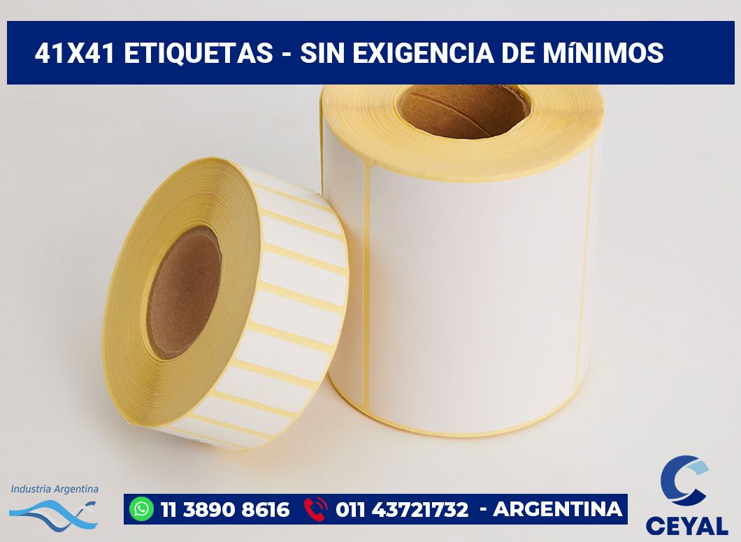 41×41 Etiquetas