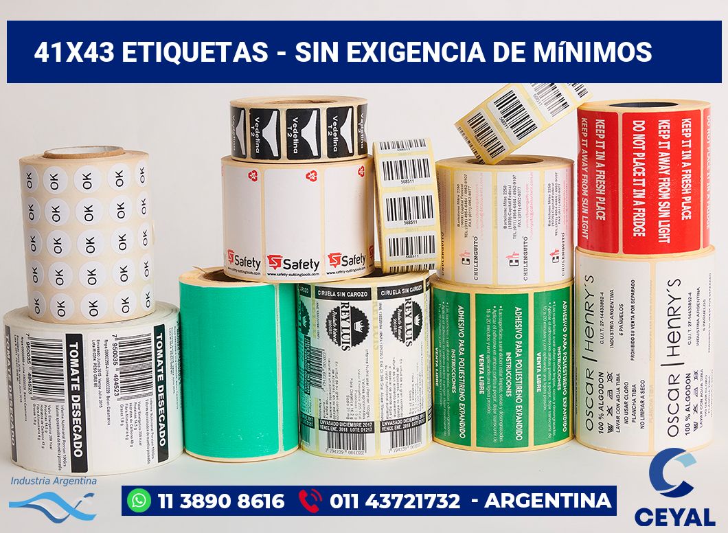 41×43 Etiquetas