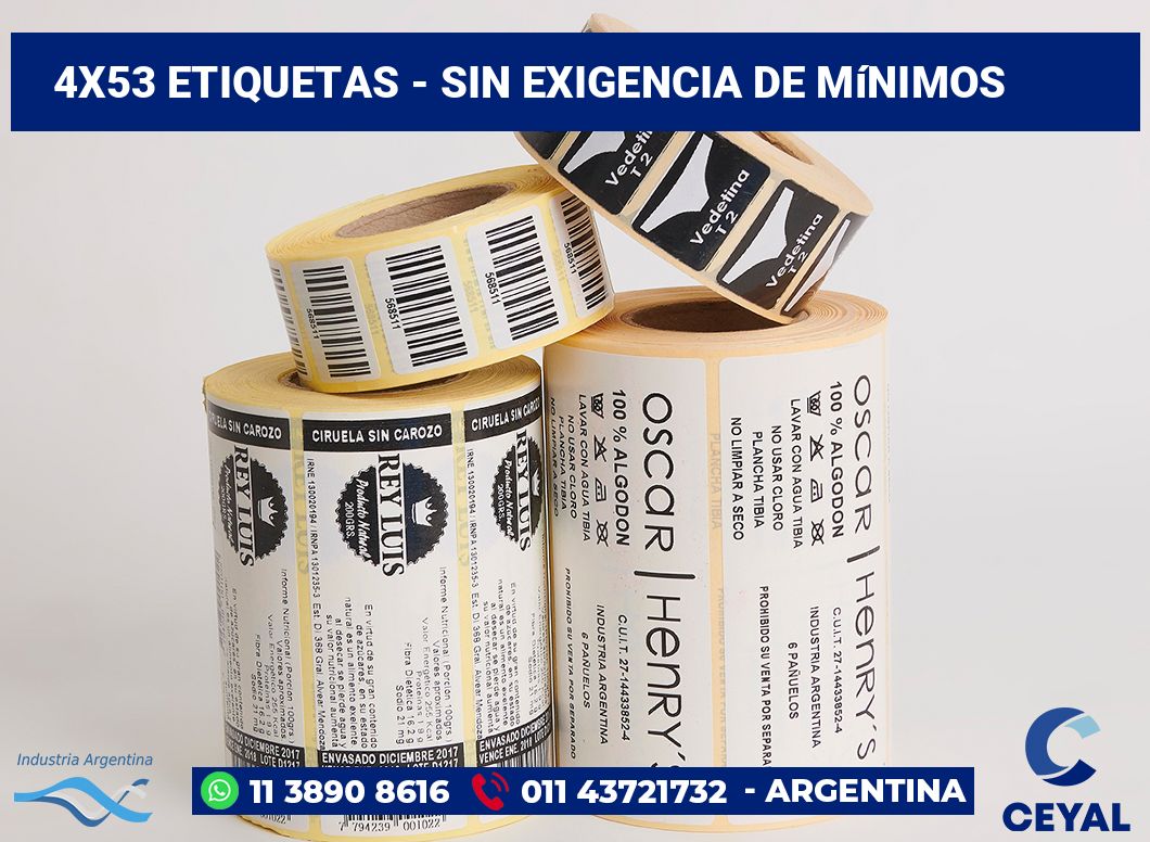 4×53 Etiquetas