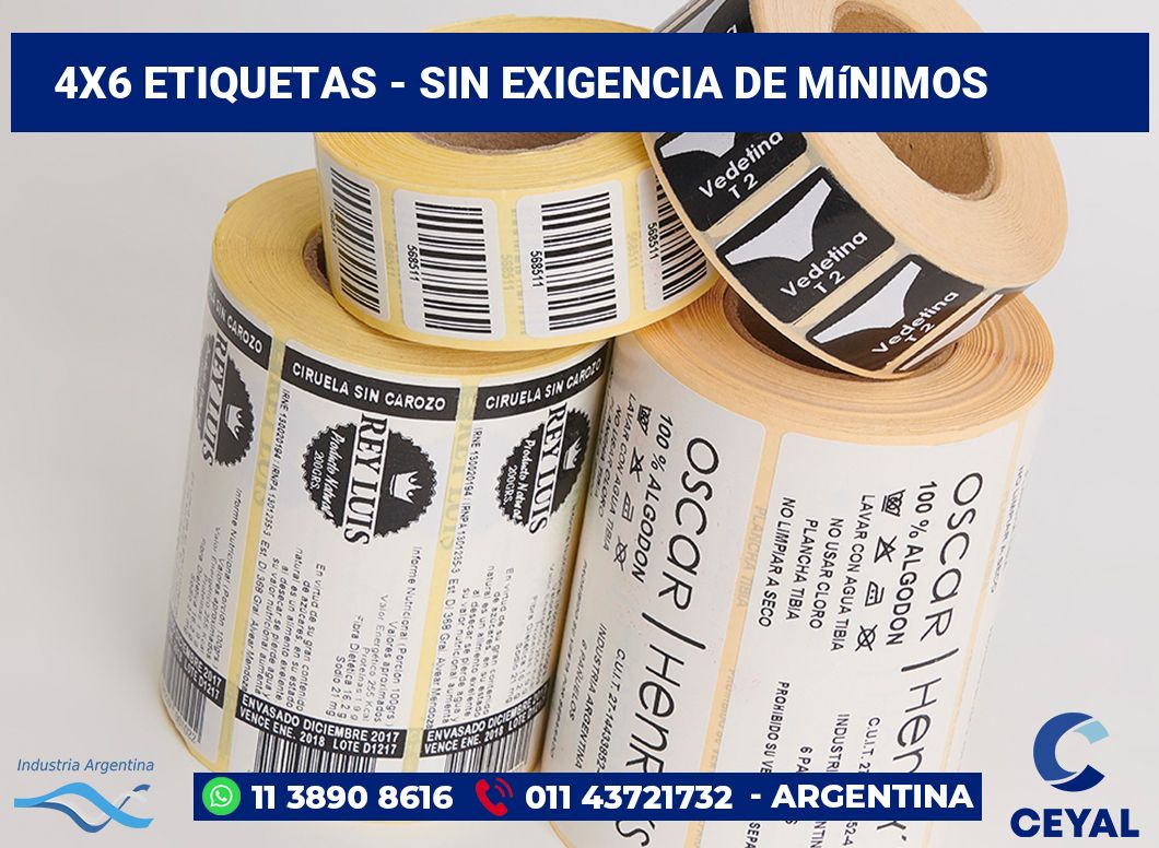 4×6 Etiquetas