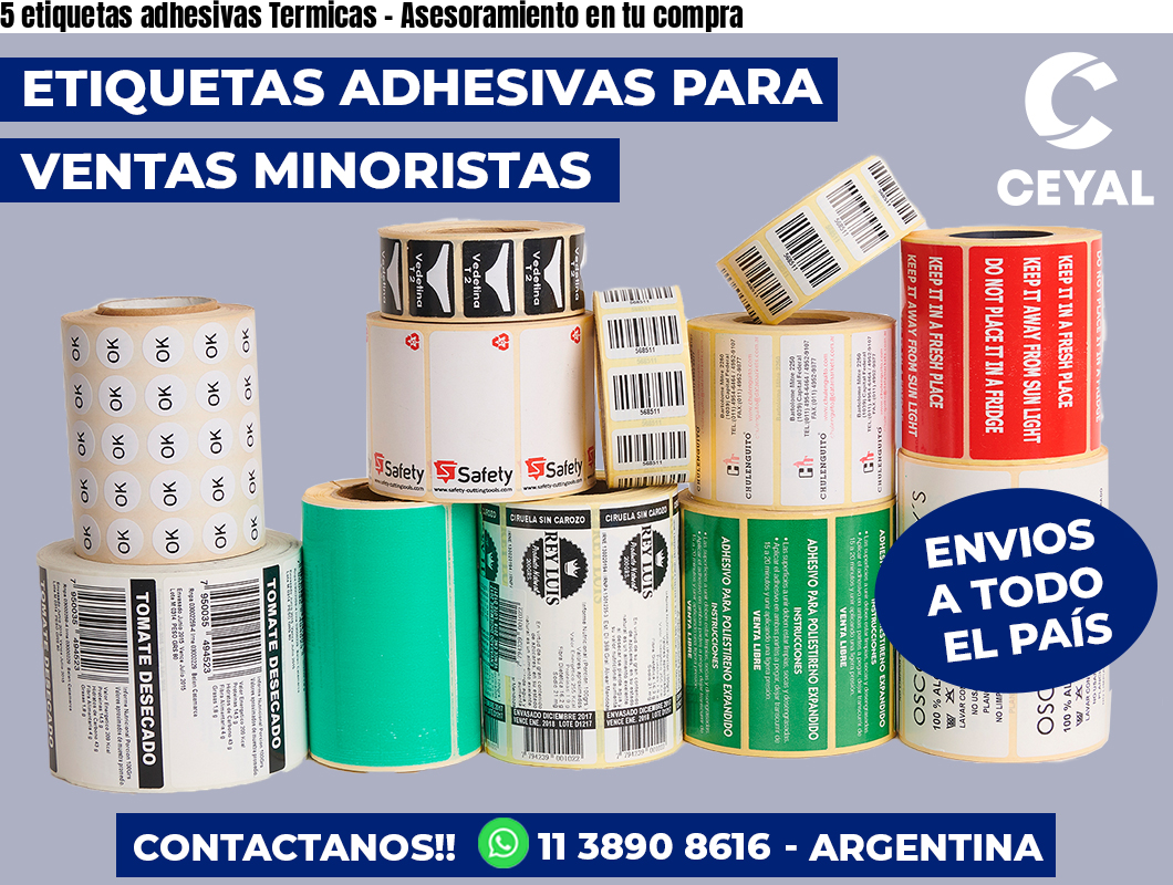 5 etiquetas adhesivas Termicas – Asesoramiento en tu compra