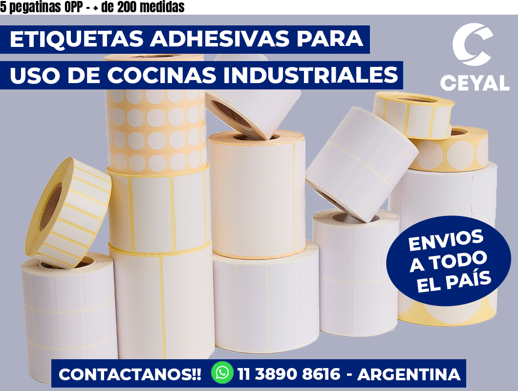 5 pegatinas OPP – + de 200 medidas