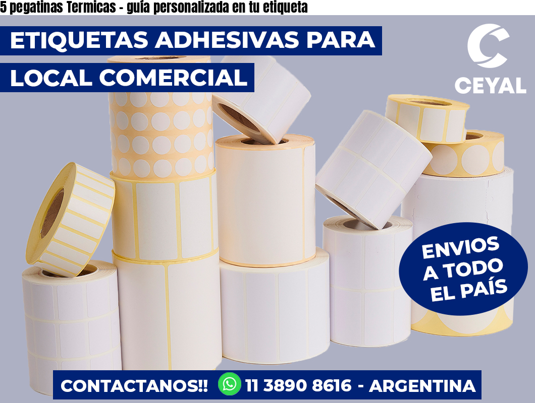 5 pegatinas Termicas - guía personalizada en tu etiqueta