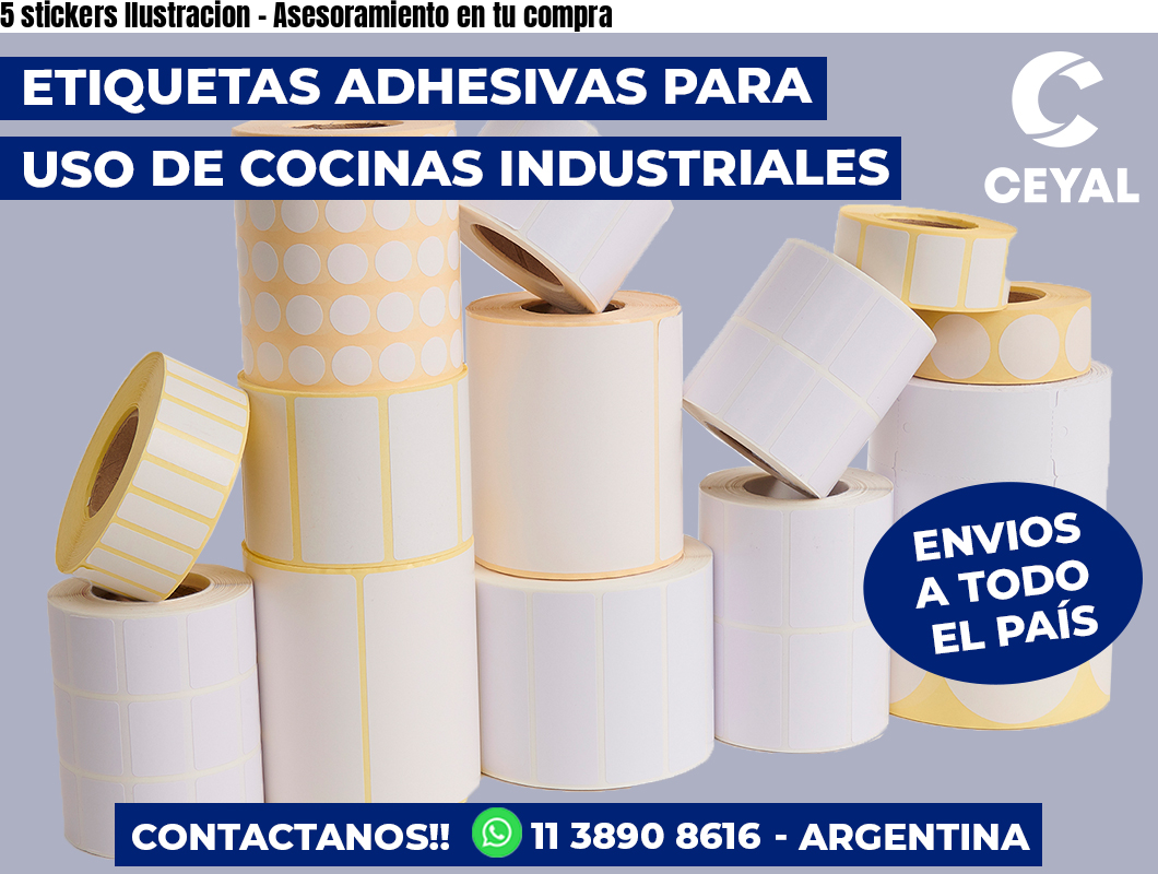 5 stickers Ilustracion – Asesoramiento en tu compra