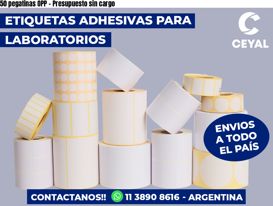 50 pegatinas OPP – Presupuesto sin cargo