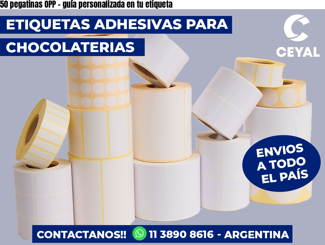 50 pegatinas OPP – guía personalizada en tu etiqueta