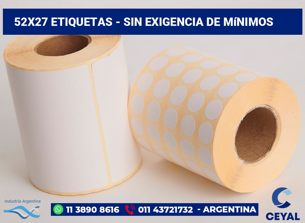 52×27 Etiquetas