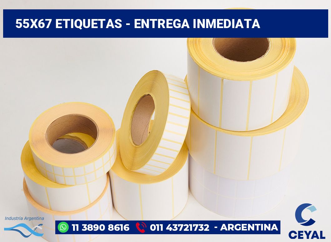 55×67 Etiquetas