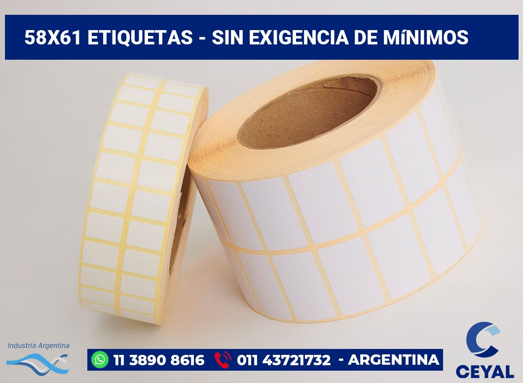58×61 Etiquetas