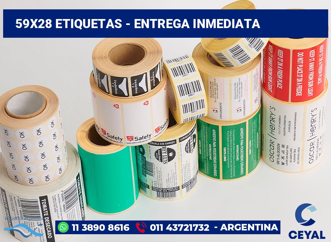 59×28 Etiquetas