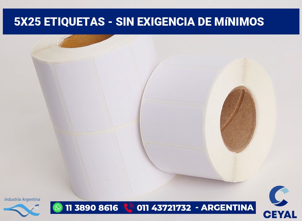 5×25 Etiquetas