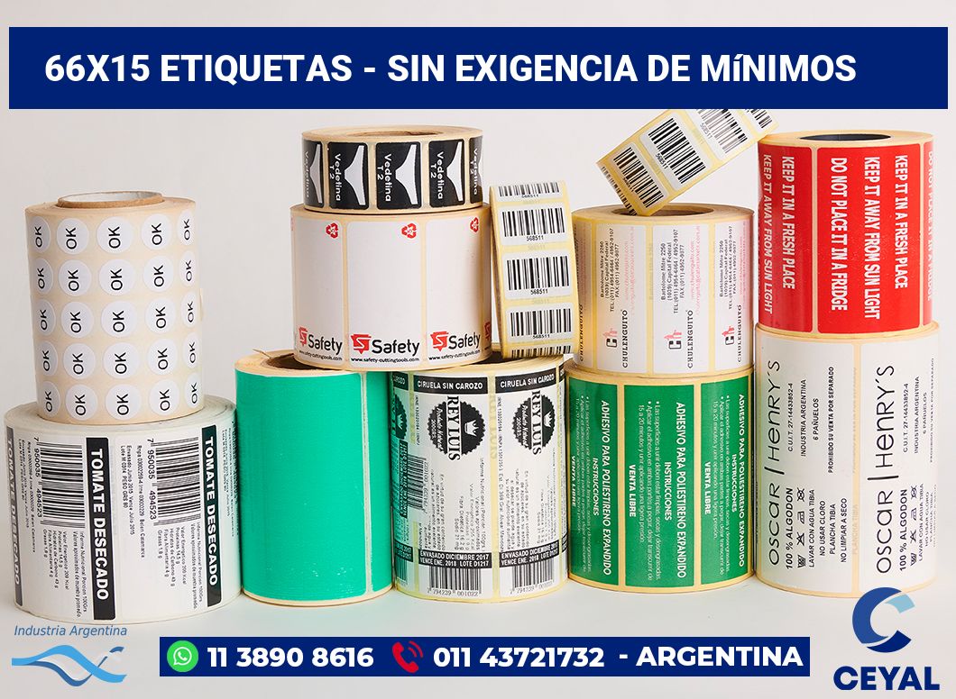 66×15 Etiquetas
