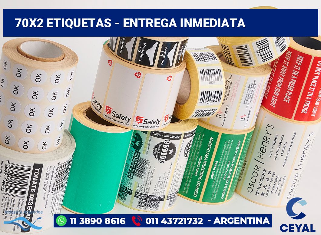 70x2 Etiquetas