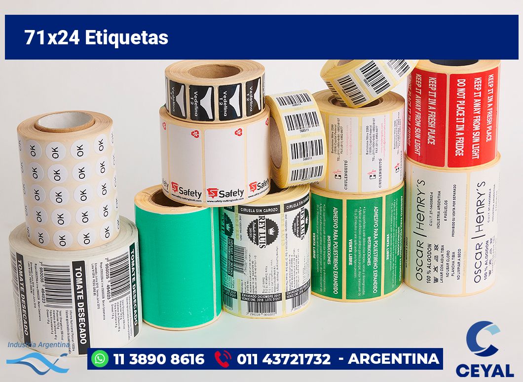 71x24 Etiquetas