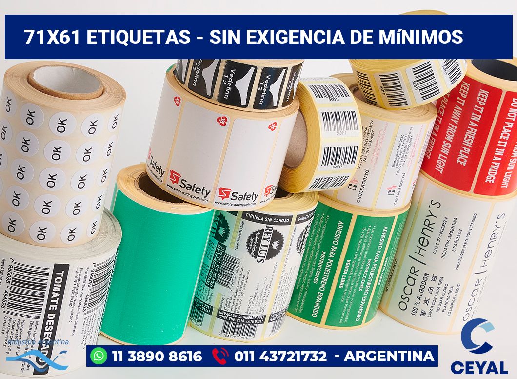 71x61 Etiquetas