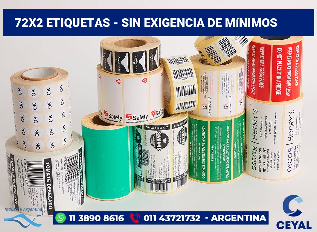 72×2 Etiquetas