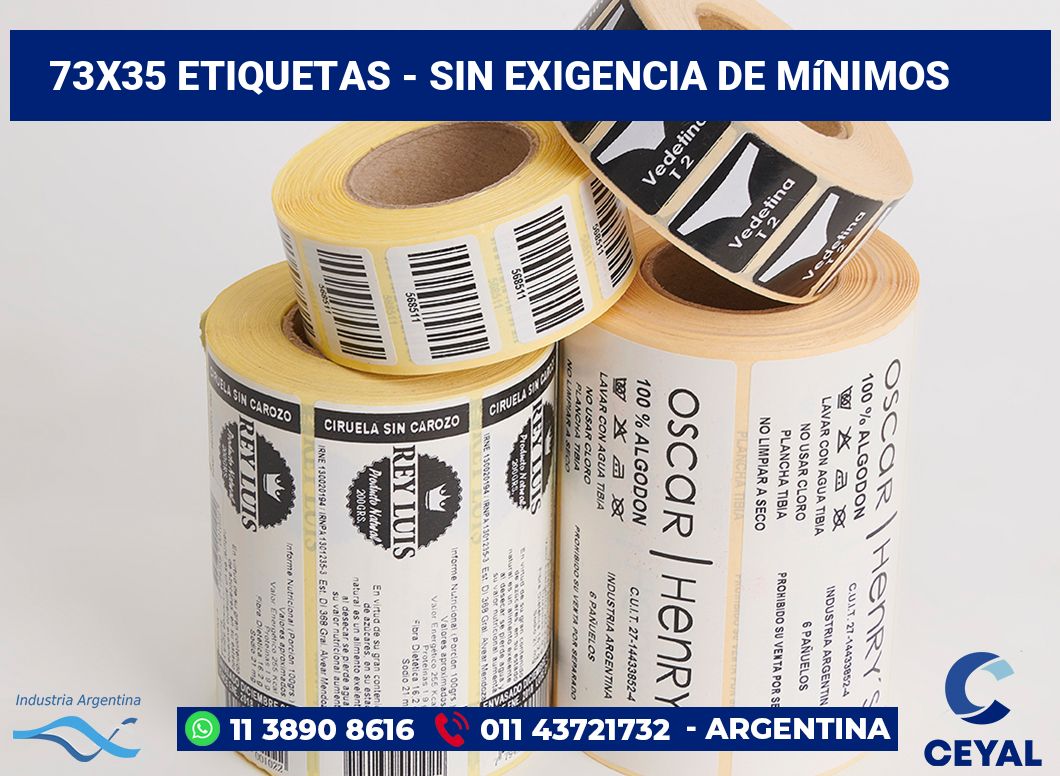 73×35 Etiquetas