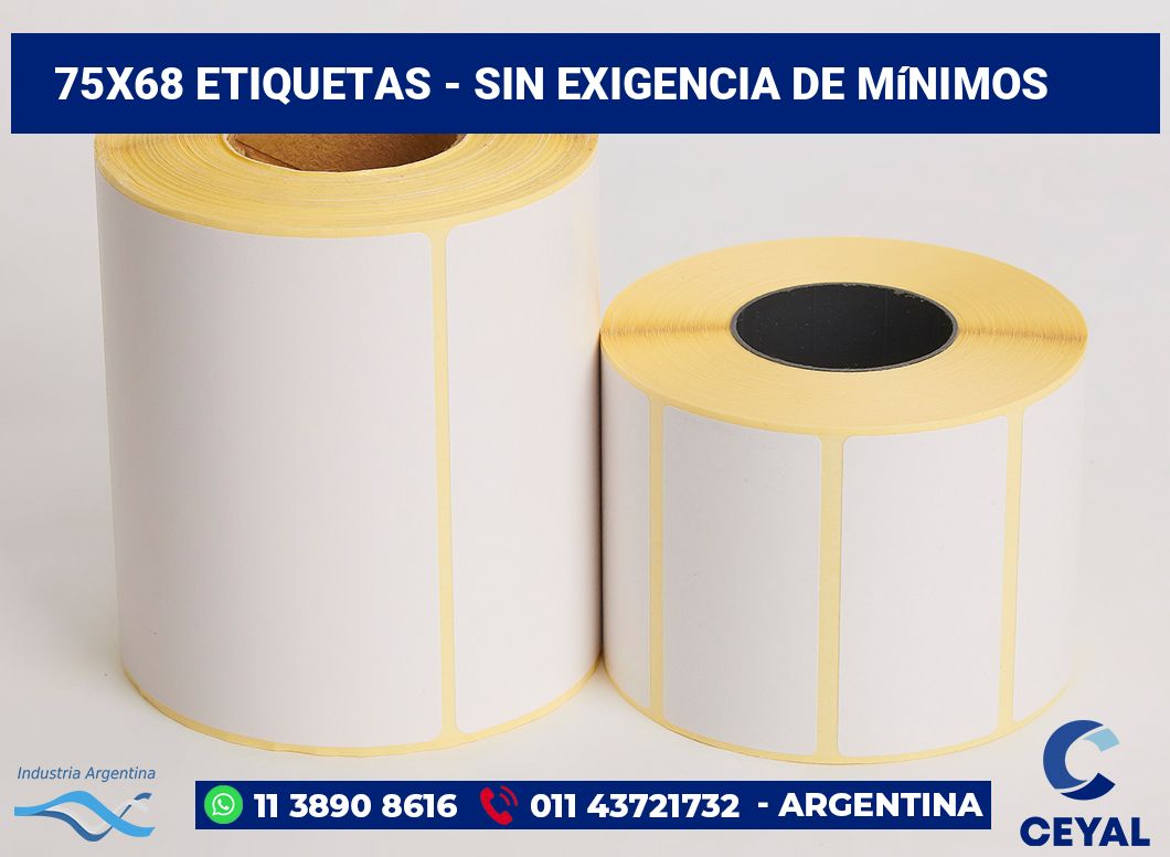 75×68 Etiquetas