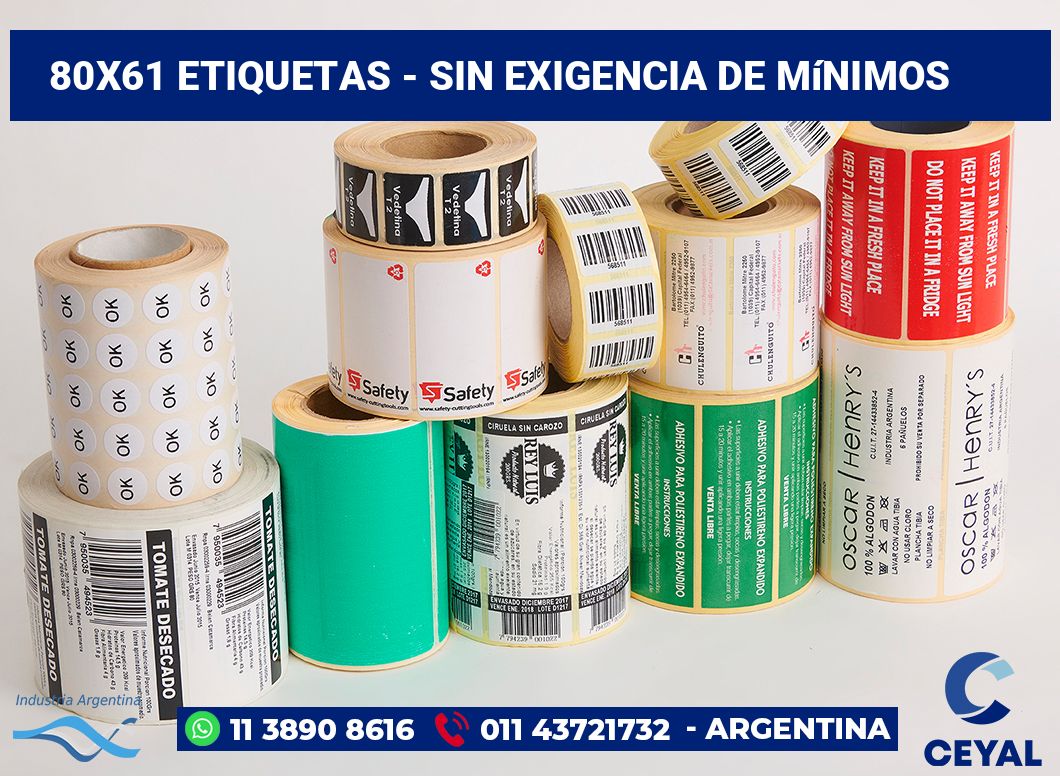 80×61 Etiquetas