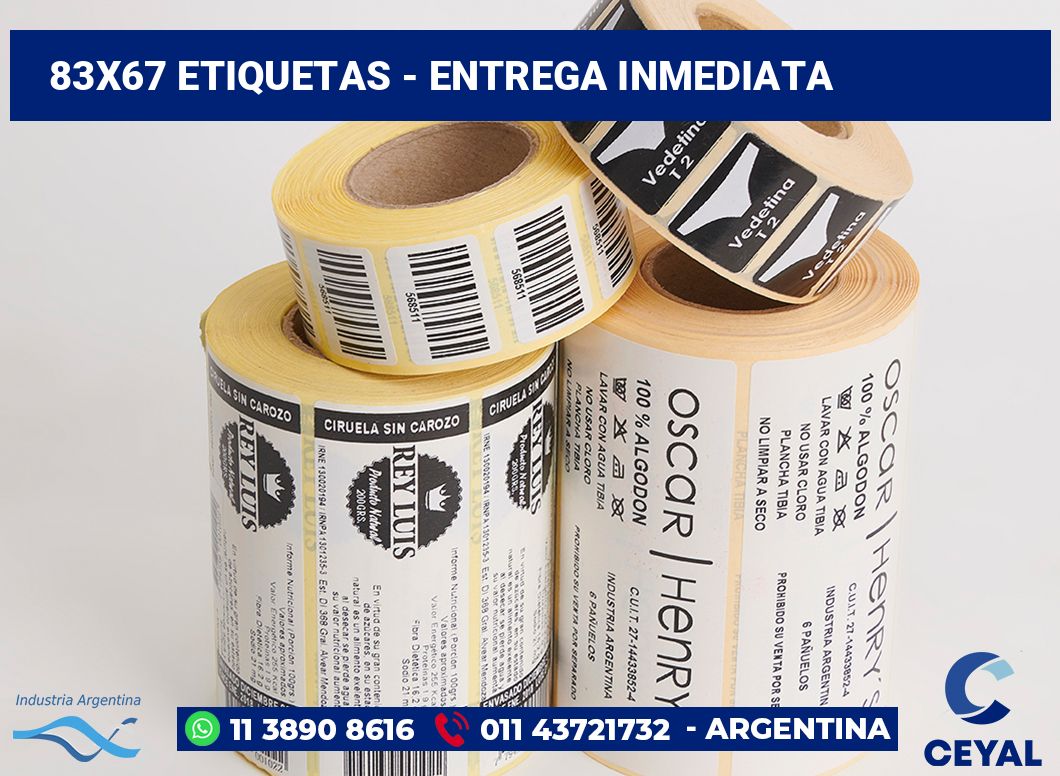83x67 Etiquetas
