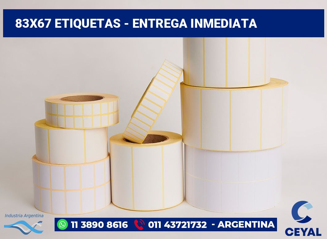 83×67 Etiquetas