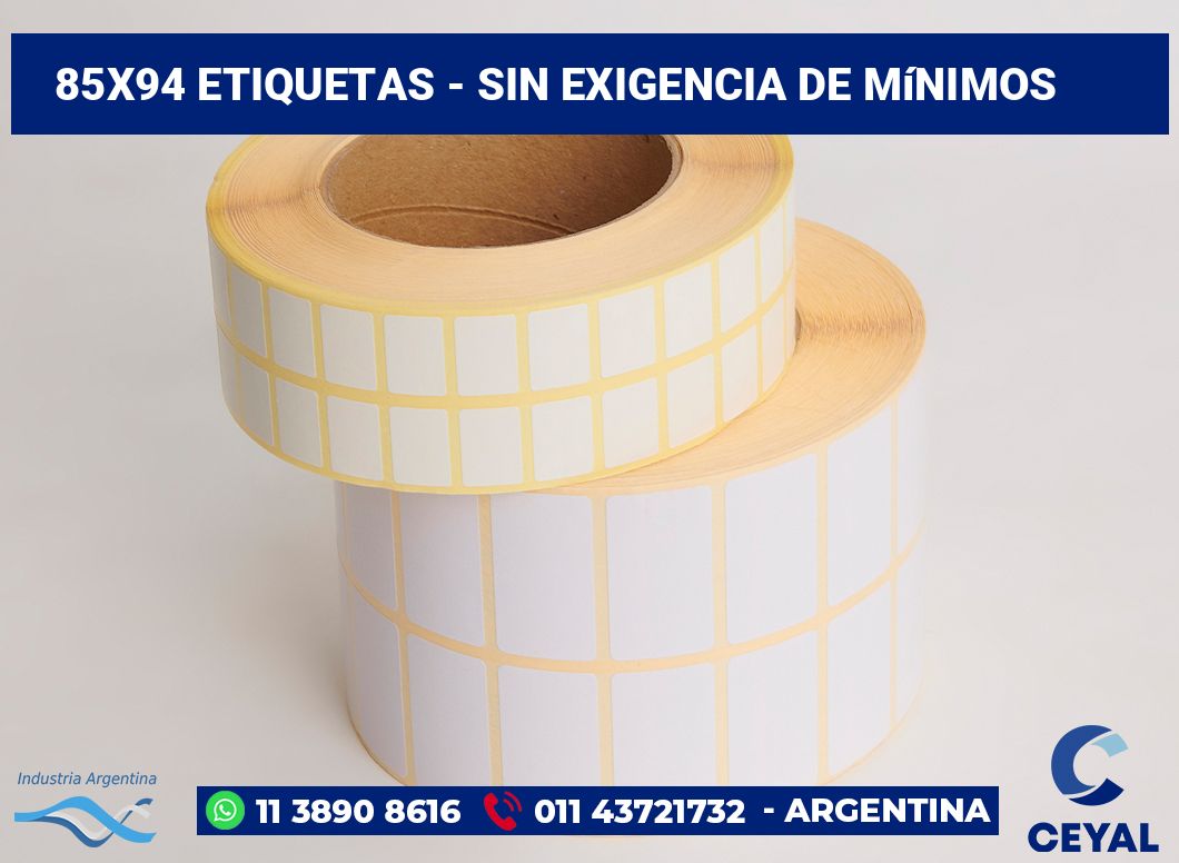 85×94 Etiquetas