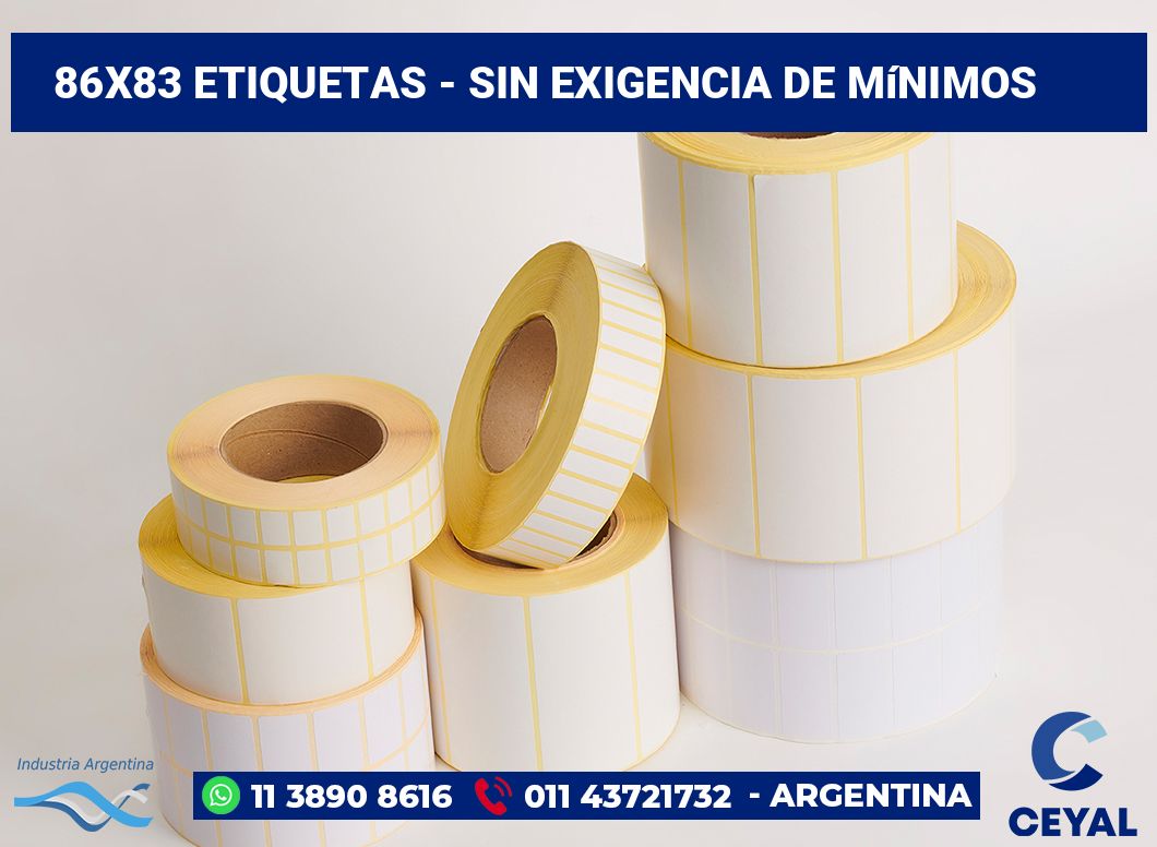 86×83 Etiquetas