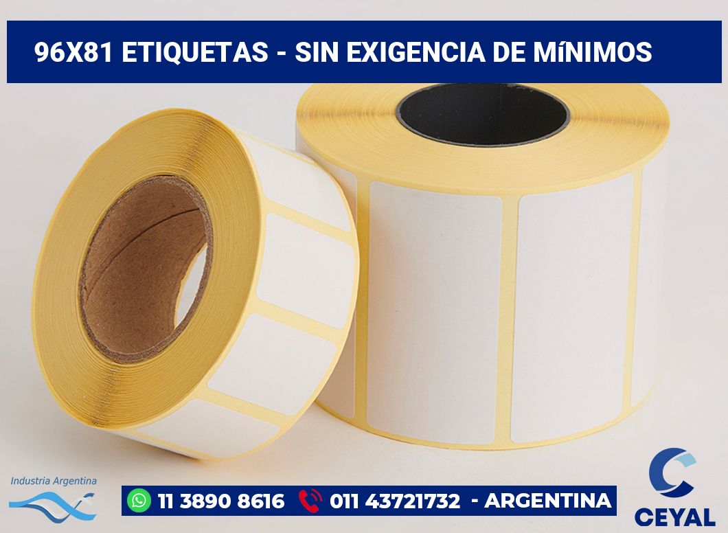 96x81 Etiquetas