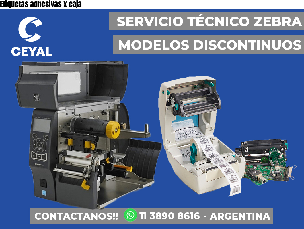Etiquetas adhesivas x caja